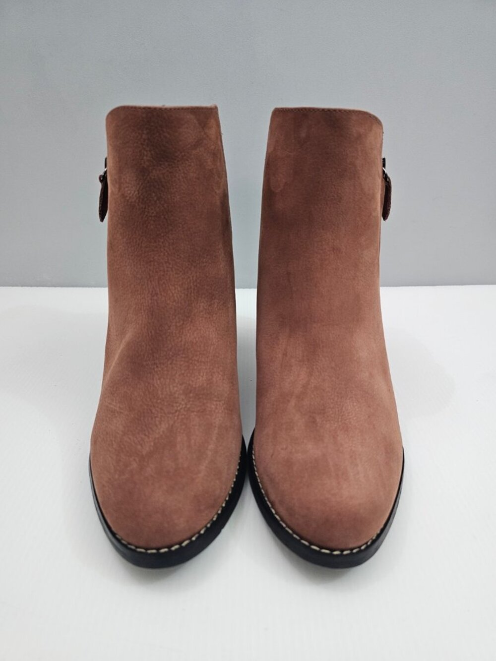 Marc Joseph Grand Central Ankle Boots Womens 10 Saddle Brown Leather Block Heel - Picture 5 of 14